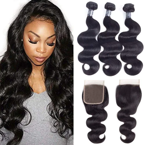 Miniatura 11 de Amella 3 paquetes de 3 mechones de cabello virgen brasileño ondulado (8, 10, 12 pulgadas), negro natural) 8A, 100% sin procesar, cabello humano