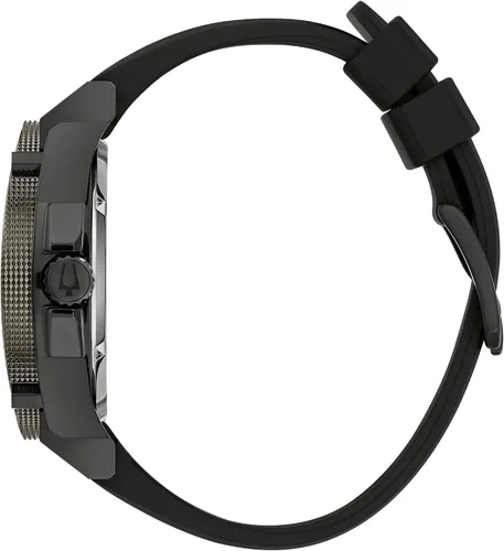 Miniatura 2 de Bulova Men's Icon 3-Hand Calendar Watch with Black Polyurethane Strap, Precisionist, Luminous Markers, 300M WR