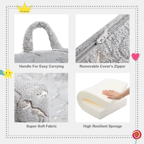 Miniatura 7 de ALIMORDEN Silla de Espuma Ultra-Suave para Acurrucarse para Niños, con Patrón de Fósiles de Dinosaurios que Brillan en la Oscuridad, Sofá de Lectura