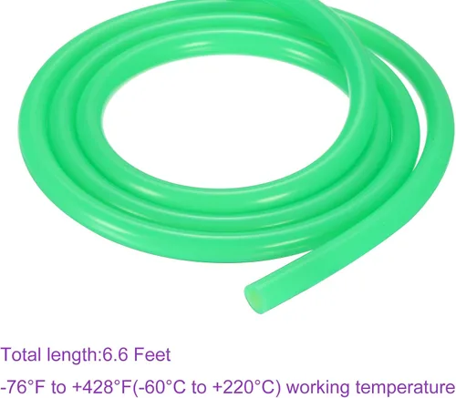 Miniatura 4 de DMiotech 0.079 in ID 0.157 in OD 10 pies tubo de silicona verde industrial tubo de silicona para bomba de aire de agua