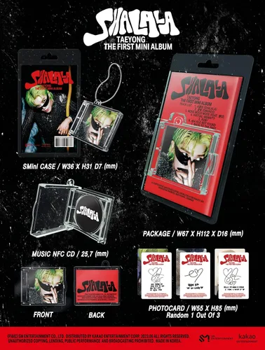 Miniatura 2 de NCT Taeyong SHALALA 1st Mini Album SMini Version Case+1p NFC Card+1p PhotoCard+Tracking Sealed