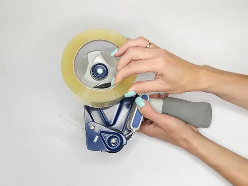 Miniatura 3 de SJPRINTER SJPINTER - Recambio de cinta de embalaje resistente: transparente, 2.4 mil, 1.88 pulgadas x 110 yardas o 328.1 ft, cajas de envío
