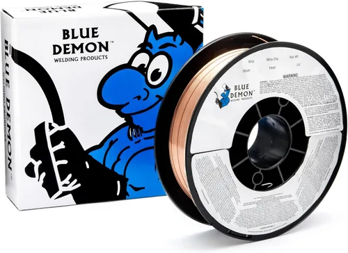 Miniatura 9 de Blue Demon ER70S6 X .030 X 2 LB MIG/GMAW Alambre de soldadura de acero al carbono, todas las posiciones, salpicaduras bajas, formulado