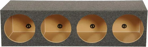 Miniatura 10 de QPower Quad Easy Set - Caja de altavoz dividida sellada de 4 agujeros, 12 pulgadas, carcasa de subwoofer, construcción de MDF, audio para automóvil
