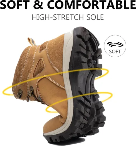 Miniatura 3 de Botas impermeables para el trabajo de senderismo para mujer, botas tácticas de senderismo para la nieve de invierno, botas de senderismo
