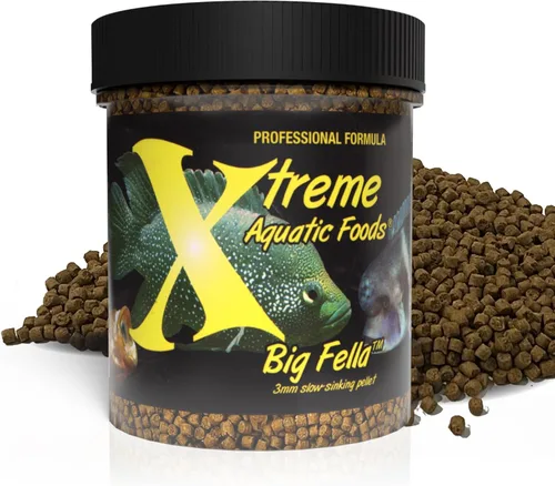 Xtreme Big Fella - Gránulos de 0.118 in: nutrición profesional para cíclidos medianos a grandes/peces comunitarios – Aumenta la salud inmune y