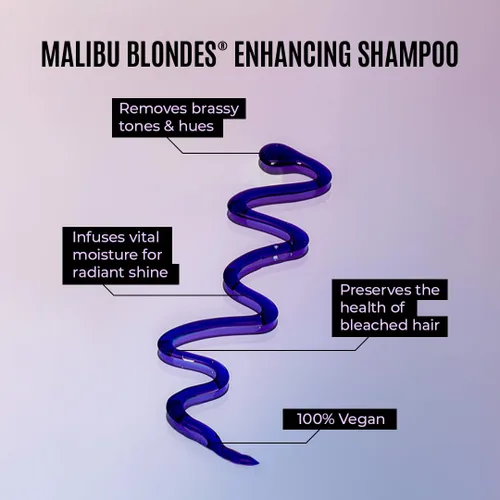 Miniatura 3 de Malibu C Blondes Enhancing Shampoo & Conditioner Duo (33.8 oz) - Champú y acondicionador morado revitalizante para la salud del cabello + brillo