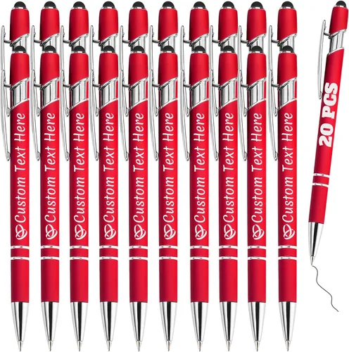 Miniatura 24 de Bolígrafos personalizados con grabado de nombre personalizado, bolígrafos de punta de lápiz con punta de lápiz personalizada, bolígrafos de Azul