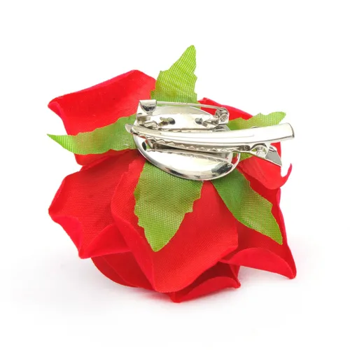 Miniatura 6 de Broche de flores para el pelo de rosa para mujer, para tocado de novia, bailarina flamenca, paquete de 10 unidades (mezcla de 10 colores)