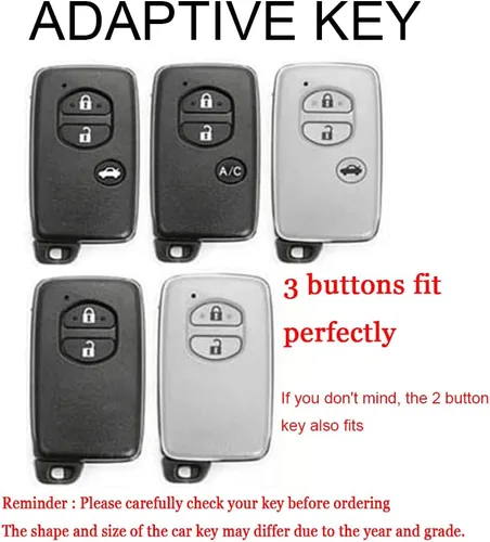 Miniatura 2 de Para Toyota 86 Crown Mark X Camry Prius Wish Ractis Avensis Aqua IQ Vitz Land Cruiser Prado Key Fob Accesorios Cubierta de la llave Smart Key Holder
