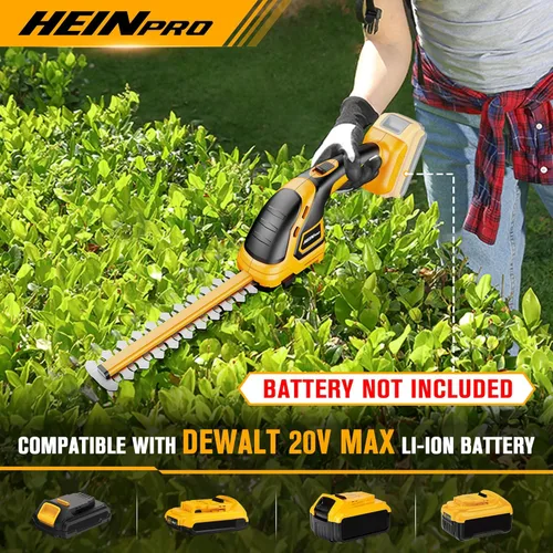 Miniatura 8 de HEINPRO Cortasetos Inalámbrico Compatible con Batería DEWALT 20V MAX (Sin Batería), Cortasetos Eléctrico Inalámbrico, Recortadora de Césped