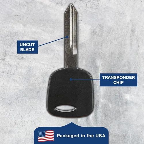 Miniatura 5 de Llave lisa con chip transpondedor, repuesto para 4C, de KeylessOption, Negro