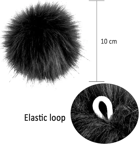 Miniatura 4 de SIQUK 56 pompones de piel sintética de zorro con lazo elástico para sombreros, bufandas, guantes, bolsas, accesorios (color suave)