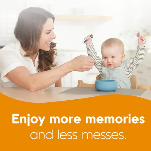 Miniatura 8 de NumNum Juego de Cucharas para Bebé, Baby Essentials Pre-Cuchara GOOtensils para 6+ Meses, Cucharas de Autoalimentación de Primera Etapa para Destete