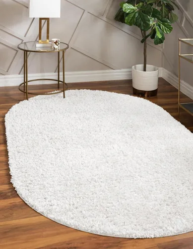 Miniatura 90 de Unique Loom Davos Shag Collection - Alfombra de área, color liso (4 pies 1 pulgada x 6 pies 1 pulgada, rectangular, color pimienta)