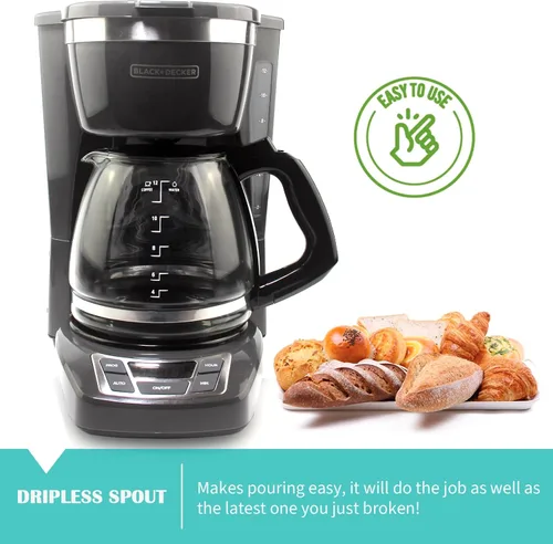 Miniatura 6 de Jarra de repuesto de 12 tazas compatible con cafetera Black and Decker modelo # CM1160B, CM1160W
