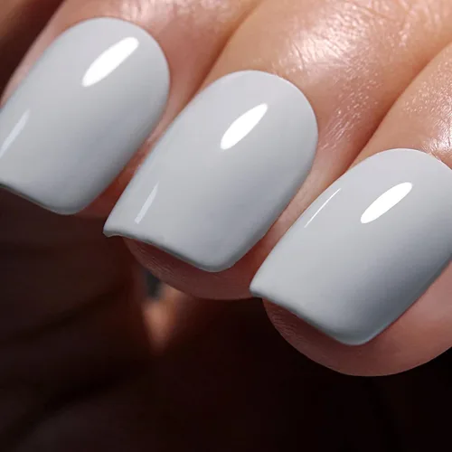 Ozzeal Esmalte de uñas en gel, 1 unidad de 0.5 onzas líquidas, color gris claro, para otoño e invierno, secado con LED, UV, esmalte de uñas de gel
