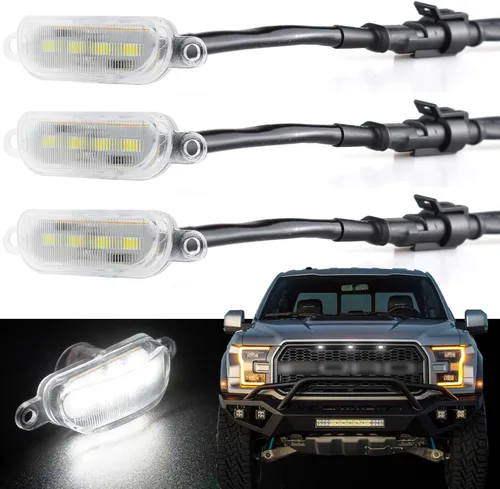 Miniatura 9 de Boigoo Luces de rejilla delanteras compatibles para Ford F-150 Raptor 2004-2019 y Dodge Ram 1500 2013-2018, rejilla de posventa, rejilla decorativa