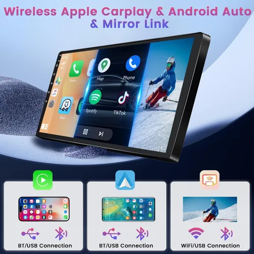 Miniatura 4 de 2+64G Android 15 Radio de coche para Ford F150 2013 2014 Carplay inalámbrico Android Auto, 9 pulgadas IPS pantalla táctil estéreo del coche