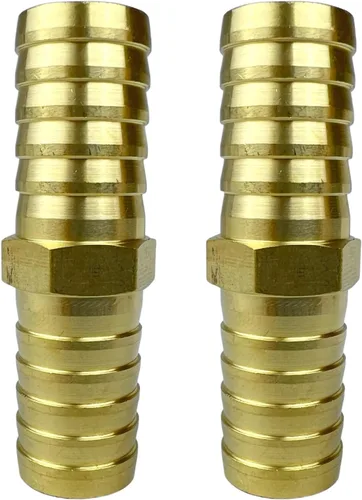 Miniatura 5 de 2 unids latón manguera de latón empalmador empalmador de 1 pulgada manguera de púas Unión Euqal acoplador de púas redondo adaptador de unión por CX
