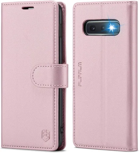 Miniatura 10 de FLIPALM Funda tipo cartera para Samsung Galaxy S10e de 5.8 pulgadas (no S10 6.2 pulgadas), con bloqueo RFID, tarjetero de crédito con bloqueo RFID