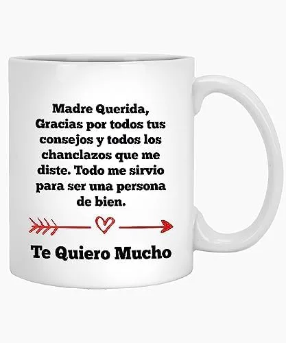 Taza de café Regalos para mamá. Tazas para Café De Dia De Madres De 11 Oz. Querida Madre Taza para el Día de la Madre en Español. Regalo para mamá
