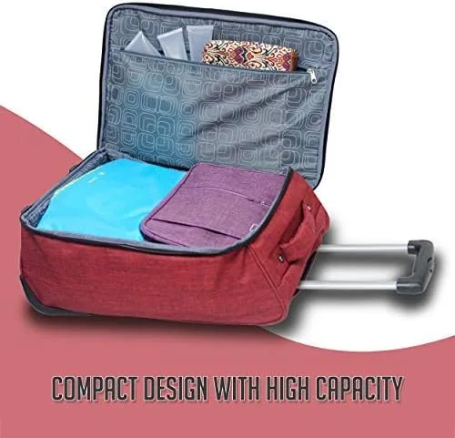 Miniatura 2 de Travigo Equipaje de mano plegable de 20", Rojo