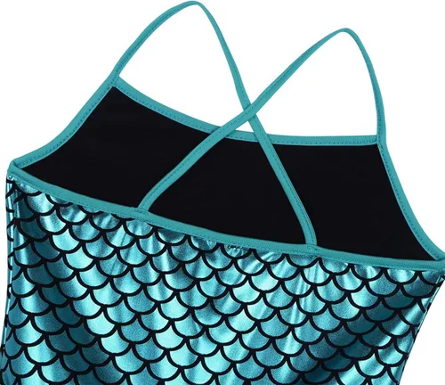 Miniatura 6 de MSemis - Vestido sin mangas con espalda cruzada para ballet y danza, diseño de leotardo para niñas