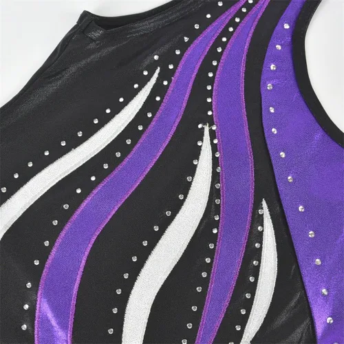 Miniatura 3 de Shiny Waves - Maillot deportivo metálico para niñas