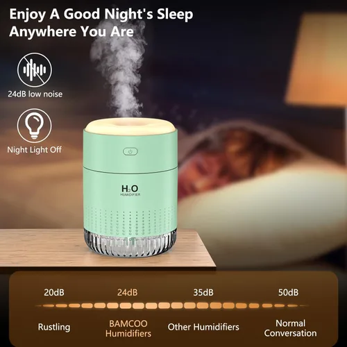 Miniatura 6 de Humidificadores pequeños para dormitorio de 11.8 fl oz, mini humidificador portátil para plantas de viaje, humidificador para plantas de dormitorio