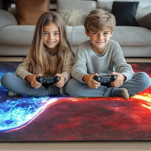 Miniatura 6 de Alfombra de videojuegos para habitación de niños, alfombra de control de videojuegos, decoración de habitación de jugadores para niños, adolescentes
