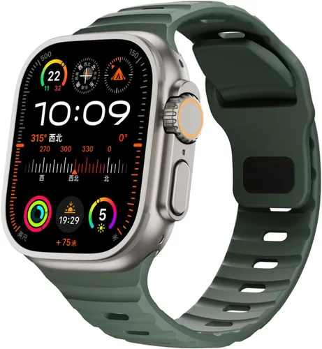 Correas de silicona deportivas compatibles con Apple Watch Band de 1.929 in, 1.811 in, 1.772 in, 1.732 in, 1.654 in, 1.614 in, 1.575 in, 1.496 in,