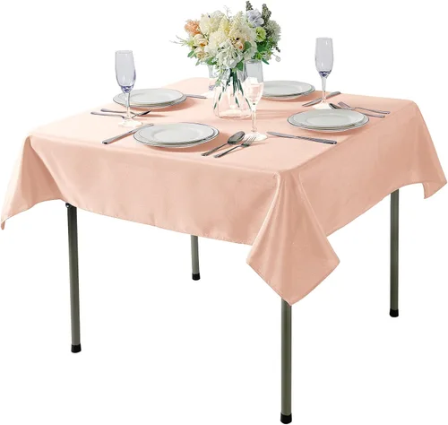 Miniatura 104 de Cupuamon - Mantel rectangular de 60 x 84 pulgadas, tela de poliéster lavable para decoración de bodas, fiestas, cenas y banquetes
