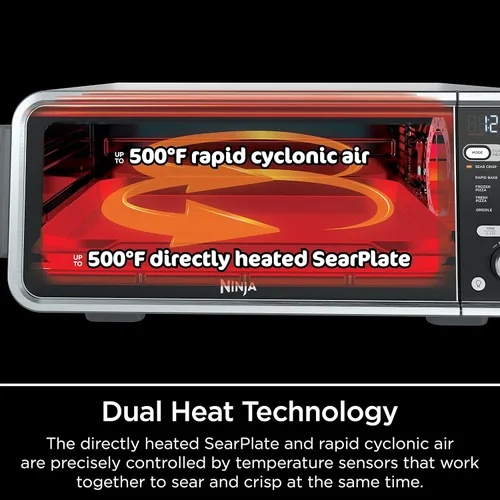 Miniatura 8 de Horno de encimera Ninja SP301 Dual Heat Air Fry de 13 en 1 con altura extendida, capacidad XL, función de volteo hacia arriba y hacia afuera
