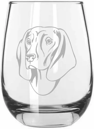 Miniatura 206 de Sakhalin Husky Dog - Copa de vino grabada personalizada de 15.25 onzas sin tallo