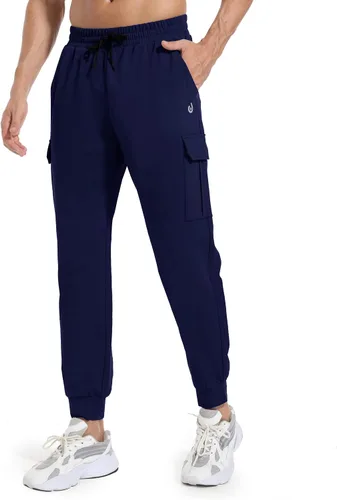 HARTPOR Pantalones deportivos con forro polar para hombre, resistentes al agua, pantalones tipo cargo para invierno, senderismo, atletismo,