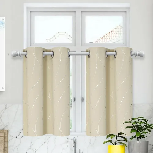 Miniatura 28 de BUHUA - Paneles de cortinas opacas para sala de estar, cortinas grises con aislamiento térmico, cortinas de ventana para dormitorio - 72 pulgadas