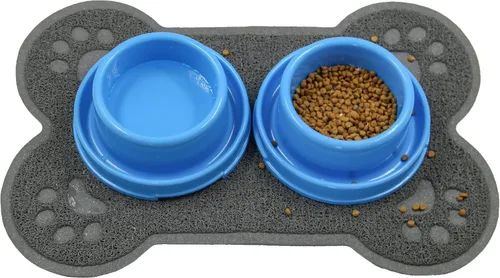 Petlike Tapete de alimentación para mascotas para perros y gatos grandes, antideslizante e impermeable, tapete grande para alimentos y agua, fácil