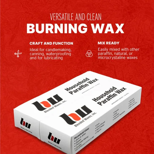 Miniatura 2 de Blended Waxes, Inc. Bloque de cera de parafina – Cera de parafina doméstica para conservas, fabricación de velas, impermeabilización, conservación
