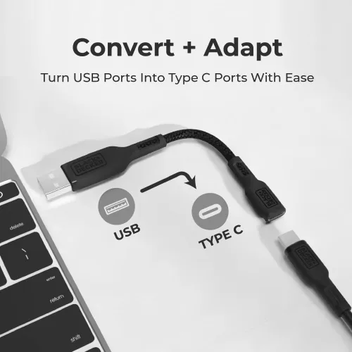 Miniatura 3 de BLACK+DECKER Adaptador USB C a USB [2 unidades] Tipo C hembra a USB macho OTG Cable USB a USBC Adaptador Apple compatible con MacBook Pro/Air iPhone