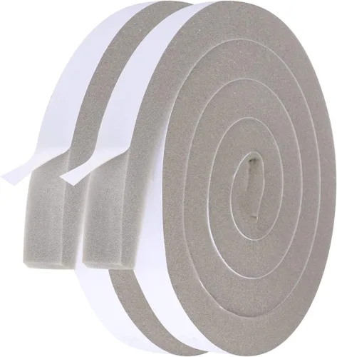 Miniatura 11 de Burlete de Espuma para Clima - 3 Rollos, 1/2 Pulgada de Ancho X 1/2 Pulgada de Grosor, Total 20 Pies de Largo, Aislamiento Adhesivo de Aire Gris