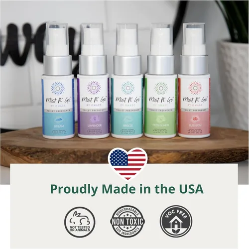 Miniatura 6 de Mist N' Go by Omaze - Aerosol de Baño de Viaje para Inodoro Eliminador de Olores - Aerosol de Inodoro de Viaje para Ambientador de Aire de Baño