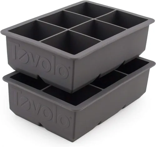 Tovolo King Cube Ice Mold Tray Carbón vegetal