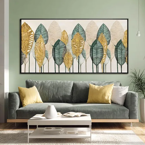 Miniatura 13 de CHUDANHAO Arte de pared abstracto pintado a mano, decoración de pared beige, arte colgante lineal 32"x40", obra de arte grande para decoraciones