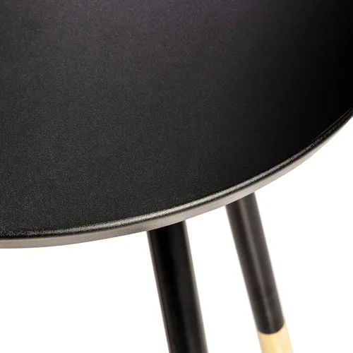 Miniatura 6 de Honey-Can-Do Mesa auxiliar, mesa auxiliar pequeña, mesita de noche alta para sala de estar, dormitorio, oficina, baño, color negro