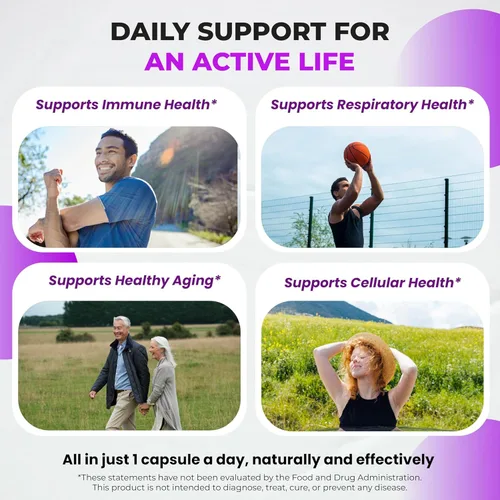 Miniatura 3 de Suplemento de quercetina con bromelina, vitamina C y zinc, nattoquinasa, NAC, saúco, saúco Complejo ultra antioxidante 8 en 1 para la salud inmune