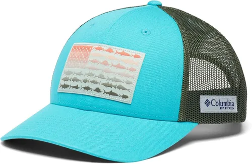 Miniatura 731 de Columbia - Gorra de malla con bandera con árboles unisex para adultos, corona alta