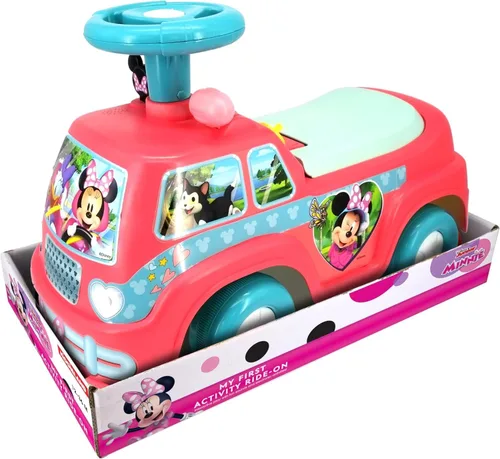 Miniatura 5 de Kiddieland Disney Minnie Mouse Camper - Auto de empuje para niños pequeños con almacenamiento, más de 12 meses, límite de 55 libras