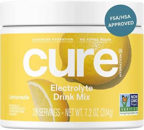 Miniatura 11 de Cure Hydration Mezcla de bebida de electrolitos a base de plantas Sin azúcar añadida FSA-HSA Polvo para el alivio de la deshidratación hecho