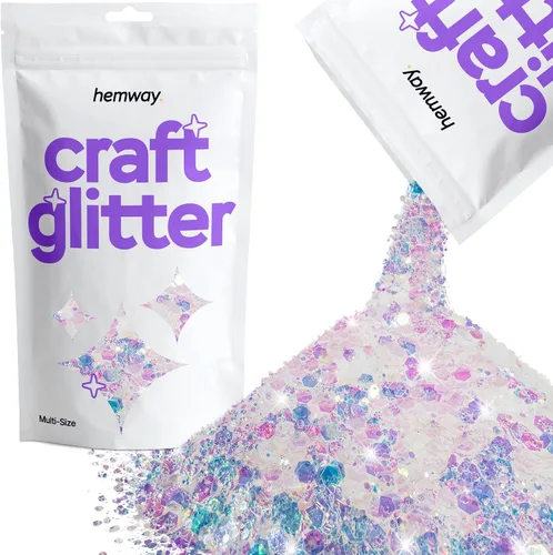 Miniatura 49 de Hemway Craft Glitter - Rojo Copos de lentejuelas metálicas de varios tamaños para manualidades de resina y epoxi Suministros para vasos